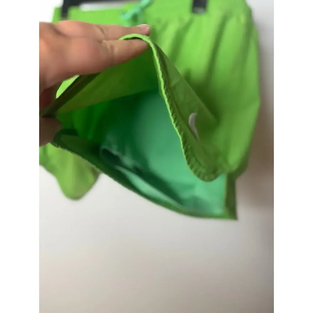Nike Dri Fit Green Running Shorts Lined Athletic Workout Sz: Large